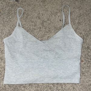 grey crop tank
